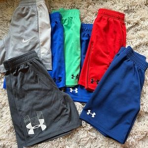 7 pairs Under Armour/Nike Boys size 6 shorts!!